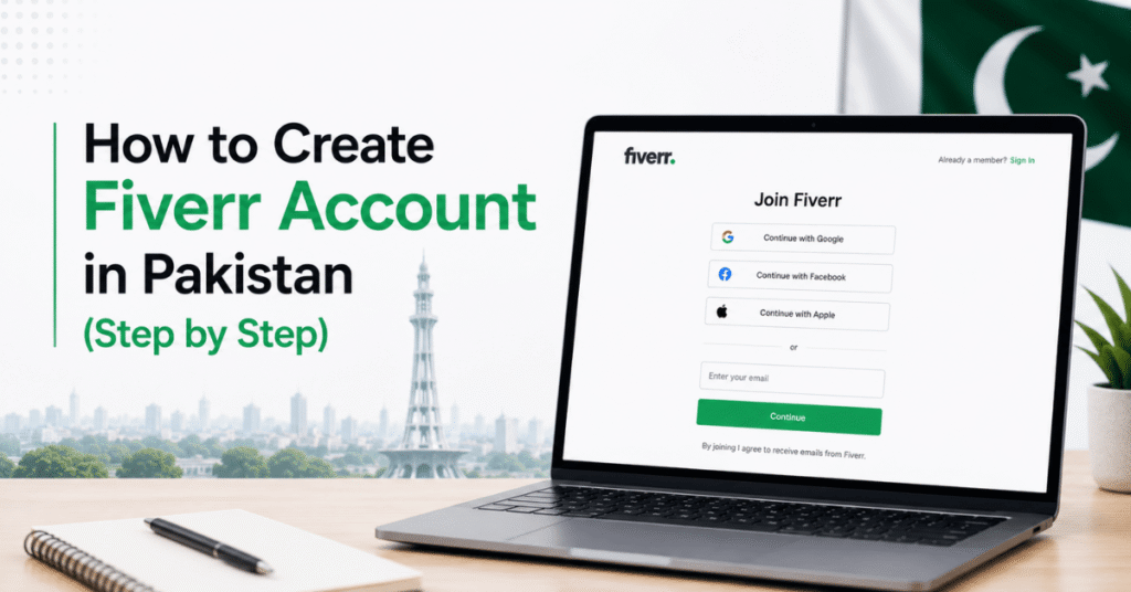 how to create fiverr account in pakistan step by step