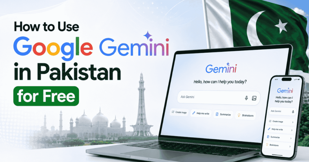 how to use google gemini in pakistan free