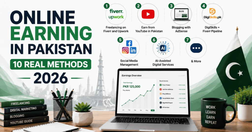 online earning in pakistan 10 real methods 2026