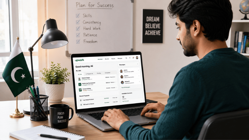 pakistani freelancer laptop online earning home